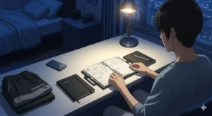 정신력이 강한 사람의 구조화된 루틴 준비 장면